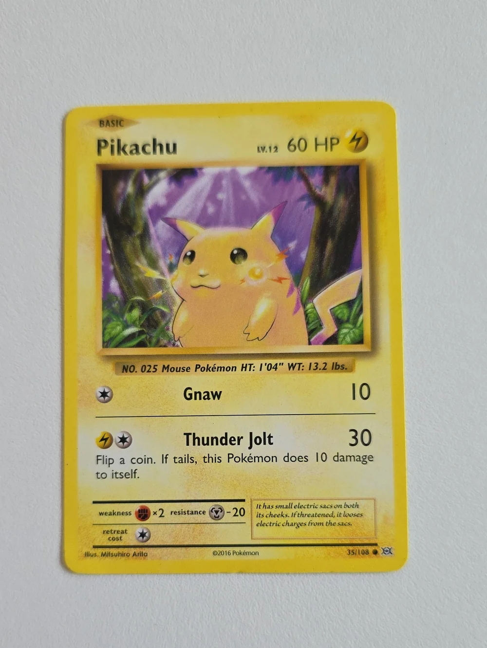 Pokemon Pikachu Trading Card - Thunder Jolt